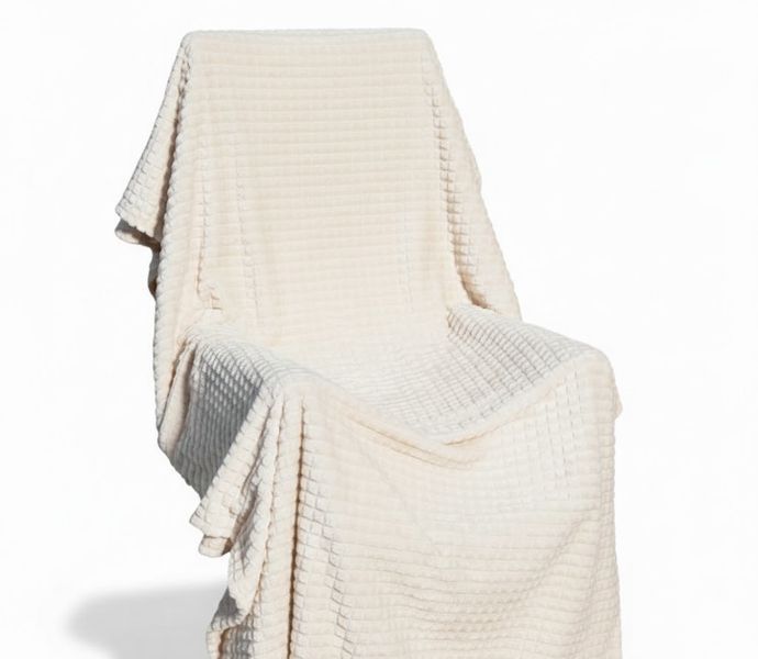 Плед Ecotton 200х220 см Well Soft Lux із мікрофібри Beige молочний 729245 фото