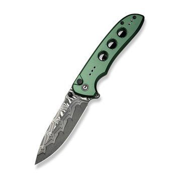 Ніж складаний туристичний Civivi Hyperpulse, (8.9 см) Damascus / Aluminum темно-зелений 424831 фото