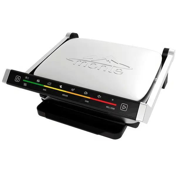 Притискний гриль з антипригарним покриттям MONTE MT-3307 2000W Електричний контактний гриль 4 рівня прожарювання 102112 фото