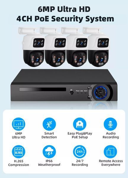 Комплект видеонаблюдения проводной с просмотром через 3G сеть DVR KIT 4ch металл HD набор на 4 камеры с регистратором 102230 фото