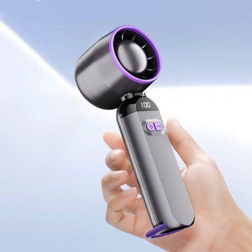 Вентилятор портативний настільний ручний Handheld fan LY-937 із вбудованим акумулятором та з цифровим дисплеєм, 5 швидкостей 104376 фото