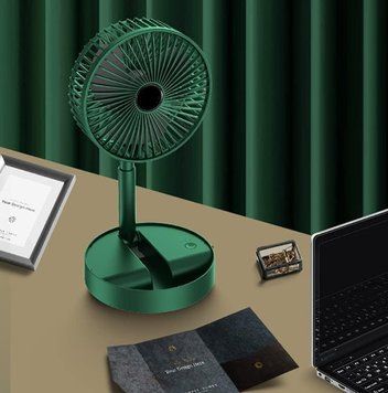 Портативний міні вентилятор для дому Telescopic Folding Fan Складаний настільний вентилятор із USB зарядкою 103822 фото