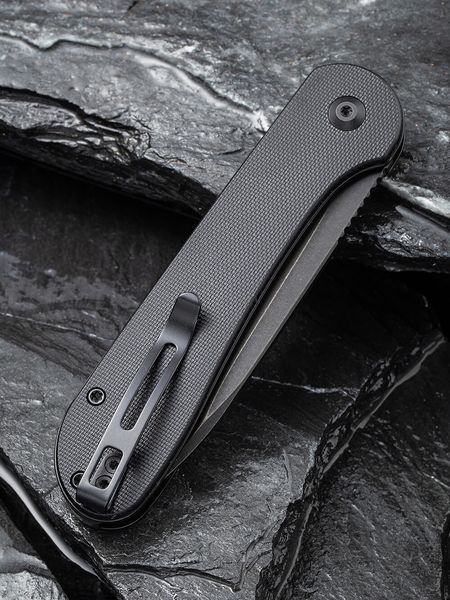 Ніж складаний туристичний Civivi Elementum Pocket, (8.9 см) 14C28N / G10 чорний 422326 фото