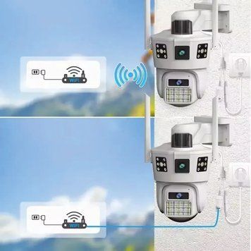 Wi Fi камера відеоспостереження 3 лінзи SD 39 APP V380pro 106804 фото