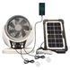Вентилятор портативний 4в1 (6", сонячна панель, 2 LED лампи, 2 швидкості, 6Вт, USB, 3.2V/4000 мАг) 104072 фото 2
