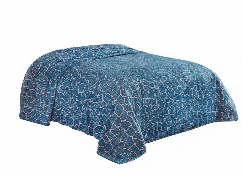 Плед 150х220 см із мікрофібри Well Soft Камні блакитний 728933 фото