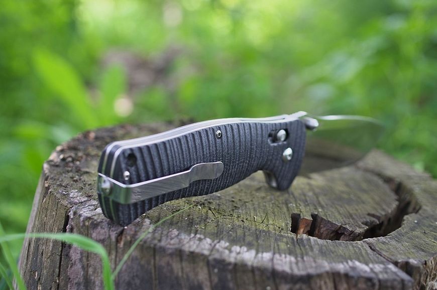 Складаний ніж 9 см G10 EDC туристичний ніж зі сталі 440C з замком Axis, чорний 420556 фото