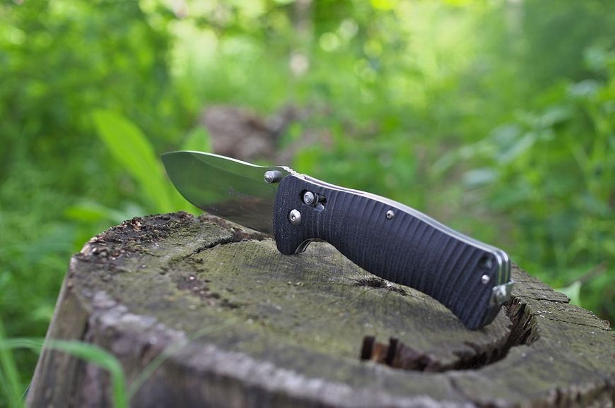 Складаний ніж 9 см G10 EDC туристичний ніж зі сталі 440C з замком Axis, чорний 420556 фото