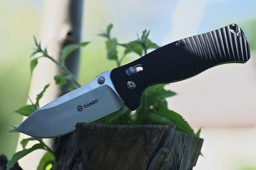Складаний ніж 9 см G10 EDC туристичний ніж зі сталі 440C з замком Axis, чорний 420556 фото