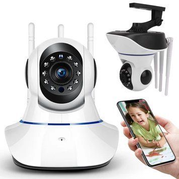 Бездротова поворотна камера WIFI IP360 Elite Lux EL-Q5 на 5 антен з датчиком руху та нічним баченням 105177 фото
