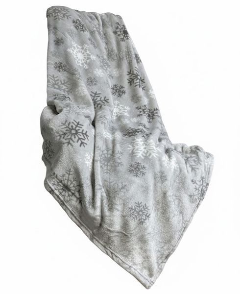 Плед 220х240 см Well Soft новорічний сірий Сніжинка 729195 фото